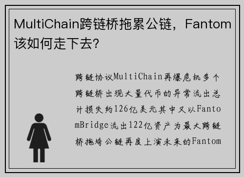 MultiChain跨链桥拖累公链，Fantom该如何走下去？